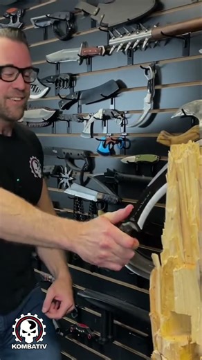 Kukri Knife Test: Chopping and Stabbing Performance! #shorts