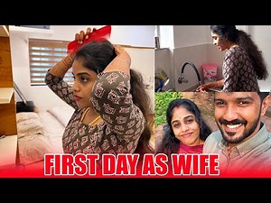 FIRST DAY AS A WIFE 😍 | ഭർത്താവിന്റെ വീട്ടിൽ ആദ്യ ദിവസം 🥹 | HOME TOUR | PULLOTHI