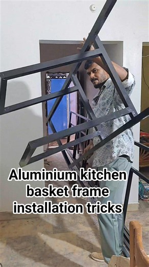 aluminium kitchen basket frame installation tricks #shorts