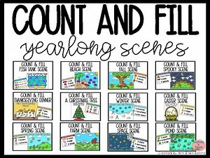 Count and Fill Scenes Bundle! Recognize, Count & Build!