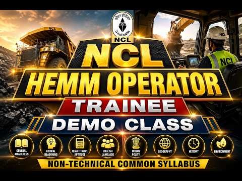 NCL HEMM OPERATOR TRAINEE | DEMO CLASS | NON-TECHNICAL COMMON SYLLABUS