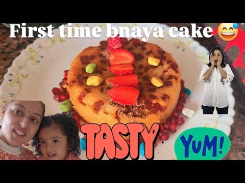 Making Tutti fruity cake 🥰 Messy, Sweet n fun With My Little One 👩‍👧✨