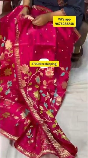 satin mushru crepe silk sarees with full Meena work with super lite and softness #viral #ytshort