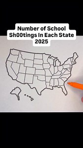4.8M views · 7.7K reactions | Number of School Sh00tings In Each State 2025 #usa #unitedstates #map #geography #states | Drawingmapswithme | Facebook