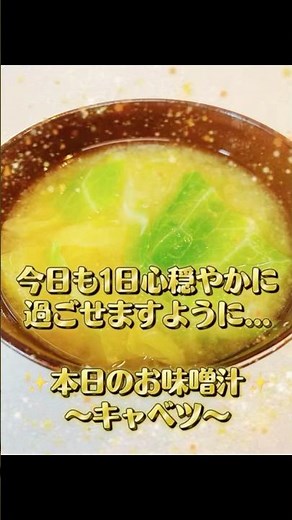 ✨本日のお味噌汁✨〜キャベツ〜 #料理 #簡単レシピ #自炊 #朝ご飯