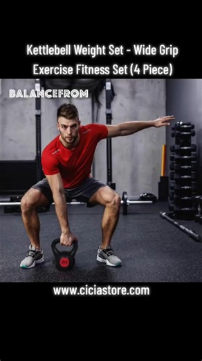 Kettlebell Weight Set - Wide Grip Exercise Fitness Set (4 Piece) - Cicia Store