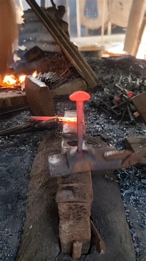 Making nails from iron#blacksmith
