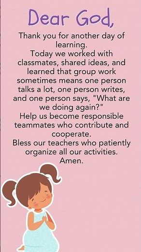DAILY CLOSING PRAYER | The Group Work Prayer #prayerforstudents #love