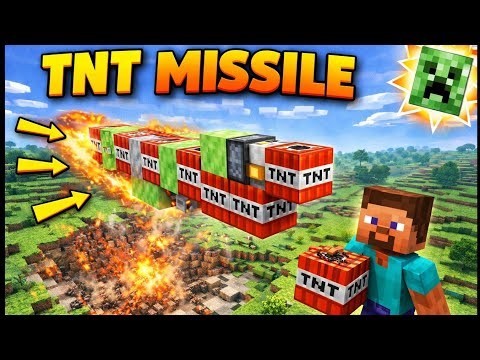 TNT MISSILE MINECRAFT ! TUTORIAL !! HOW TO MAKE IT...