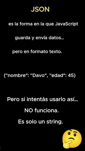 JSON explicado en 20 segundos (y te cambia todo) 🔥
