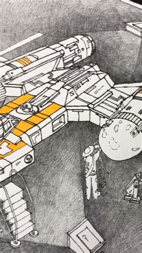 26 reactions | The power of the pencil should not be under underestimated. @scribblesbylem’s uses their rOtring 600 to add an impressive shadowing effect, giving the spacecraft a sense of expansiveness and movement. | Rotring | Facebook
