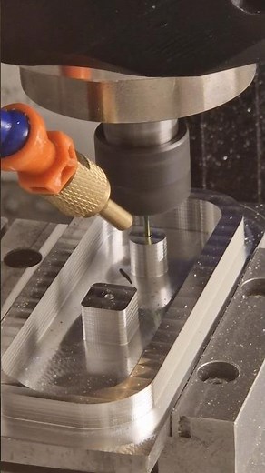 A lil bit of alu roughing with milo #3dprinting #cncmill #satisfying #jlc #jlccmc #jlcpcb #diy #mill