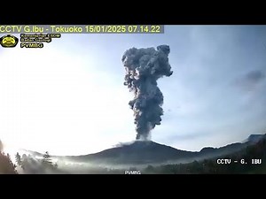 インドネシア東部のイブ山が噴火、3000人が避難開始（字幕・16日）