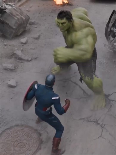 Hulk vs Captain America #hulk #captainamerica #ai #seedance | will smith spaghetti