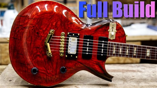 I built a Les Paul–style private stock guitar for myself with unique features