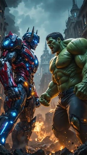 optimus vs hulk fusion #shorts #shortsfeed #optimusprime