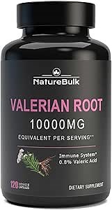 Valerian Root Capsules -Equivalent to 1,0000mg, 4X Concentrated Extract - Highly Concentrated, 120 Capsules