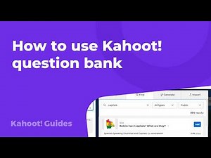 How to use Kahoot! question bank
