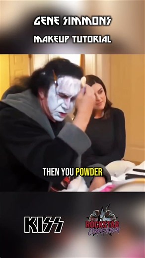 KISS face paint tutorial. How Gene Simmons turned to his persona #classicrock #kissband #genesimmons