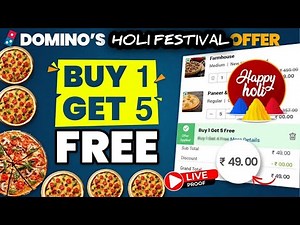 BUY 1 & GET 5 PIZZA FREE🔥|Domino’s pizza offer|domino’s pizza offers for today|dominos coupon code