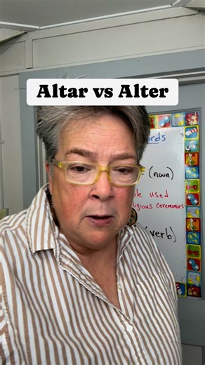 Altar or Alter? What's the Difference? #english #esl #learnenglish #languagelearning #words #grammar | English Makes No Sense