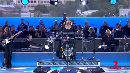 Sydney Harbour hosted a spectacular Australia Day concert featuring iconic Australian rock music, opera, and dance performances on the Opera House forecourt. | 7NEWS Sydney