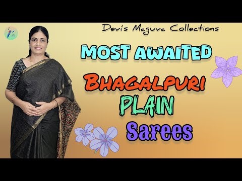 Most awaited bhagalpuri plain sarees @Devi's Maguva Collections #saree