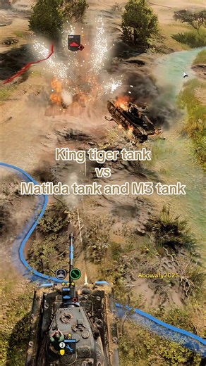 King Tiger Tank vs Matilda and M3 Tanks in COH3