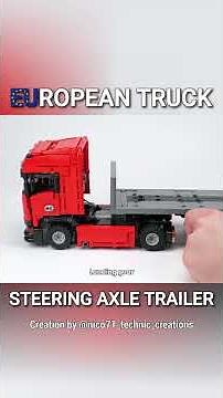 LEGO Technic Euro-Truck with Steering Axle Trailer #lego #truck #legotechnic