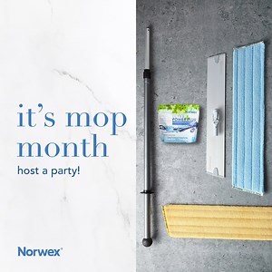 We’re celebrating Mop Month with extra exciting host rewards! This month, when you host a party, you could earn our limited edition XL Mop System, Telescopic Mop Handle, and Ultra Power Plus Laundry Detergent! The XL Mop Base and Mop Pads are over 30% larger than the regular size! | Norwex