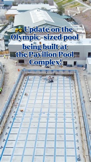 From groundbreaking to glow-up… take a look at the progress on our new Olympic-sized pool at Pavilion Center. 🏗️💧 The new outdoor Olympic-sized pool is a $18.9 million investment that will host local, regional, state, national and even international swim meets. 🏊‍♀️🏊‍♂️🥇 And it’s not just for elite athletes. This project means more swim lessons, more lifeguard training and more opportunities for our community to dive in. 🙌💙 The project is funded through a $1 million donation from @sandpip
