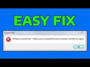 How To Fix Windows Cannot Find Error