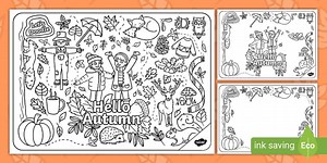 Let's Doodle About Autumn Colouring Pages