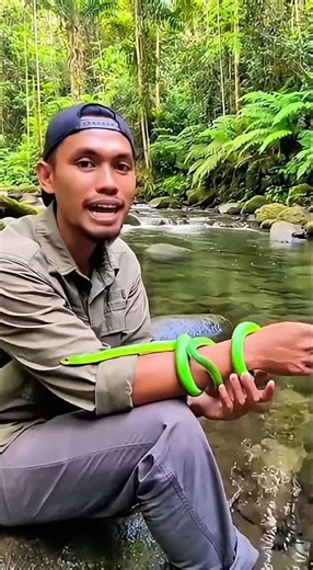 How to untie a snake from your hand 😅 #viral #animals #reels #education #fyp #snake