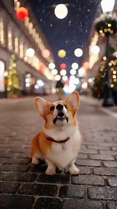 54 reactions | Corgi Playing With Falling Snow Under Christmas Lights❄️ #dog #corgilife #corgis #doggos #snowdrops #dogfashion #snow #corgi | Life With Corgi | Facebook