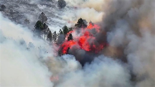 Heatwave wildfire tears through moorland near Manchester