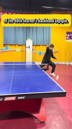 The 88th student's topspin backhand shot. #tabletennistraining #pingpongtips #instructions
