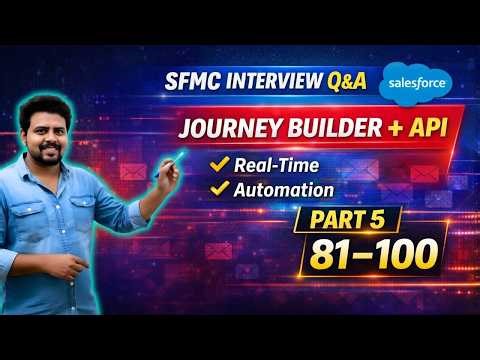 Salesforce Marketing Cloud Interview Questions Part 5 | Journey Builder & API (81–100)