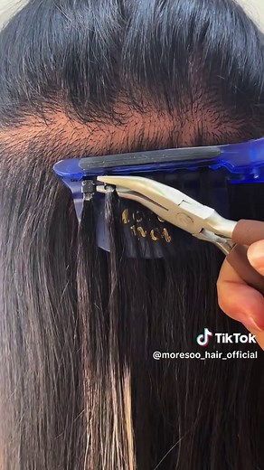 100% Microlink Human Hair Extensions Installation Tutorial
