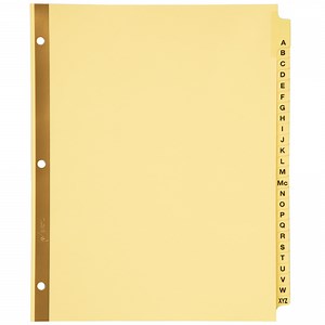 Avery® Laminated Preprinted Dividers, A-Z Tabs, 8 1/2" x 11", Set Of 25