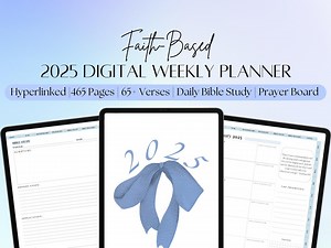 2025 Faith-based Digital Weekly Planner - Etsy UK