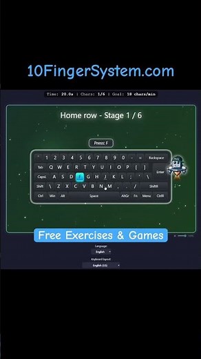 Free!!! Touch Typing - Beginner Exercises #tutorial #games #fun #learning #free #practice