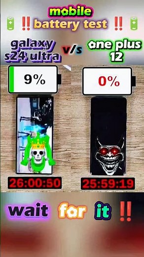 💥⚡SAMSUNG GALAXY S24 ULTRA VS ONE PLUS 12 BATTERY TEST ‼️🔋🪫