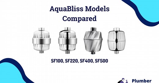 AquaBliss Shower Filter Models SF100, SF220, SF400, and SF500 Compared