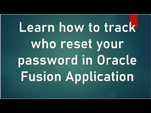 How to track who reset your password in Fusion Application/ User Password Changes Audit Report