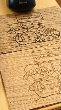 Weihnachtskarte CNC fräsen selber bauen Estlcam Weihnachten Deko Vakuumtisch Holzbearbeitung Holz