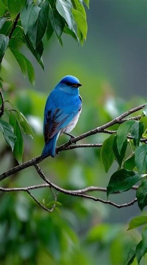 Nature’s Melody 🎶 | Blue Bird Chirping in Peace