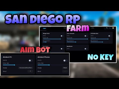 [KEYLESS] BEST SAN DIEGO RP SCRIPT | AIM BOT + AUTO FARM BOAT AND RINGS AND MORE