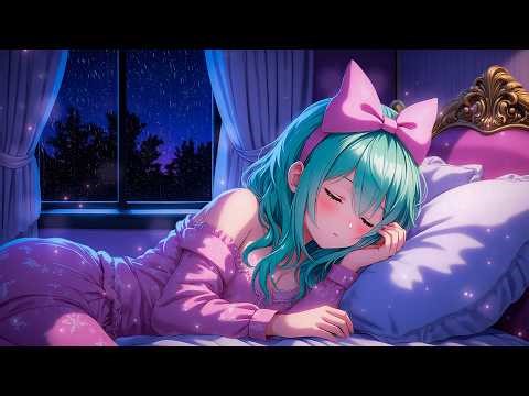 Rain Falling Outside the Windows with Piano Music | Healing Sleep Music for Insomnia, Stress Relief