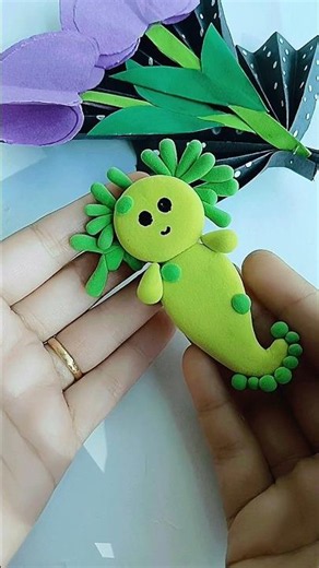 How to make cute clay monster #claycraft #diy #clay #clayvideos #clayart